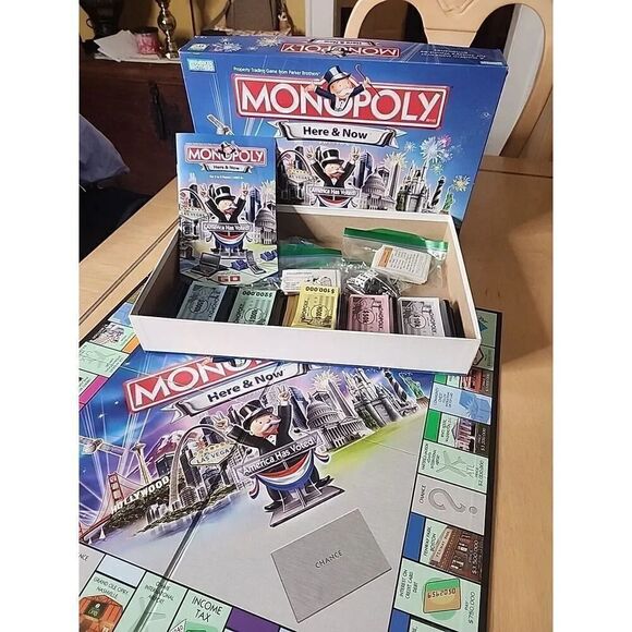 Monopoly Here And Now  Edition - Parker Brothers Pre-owned Complete - Picture 3 of 3